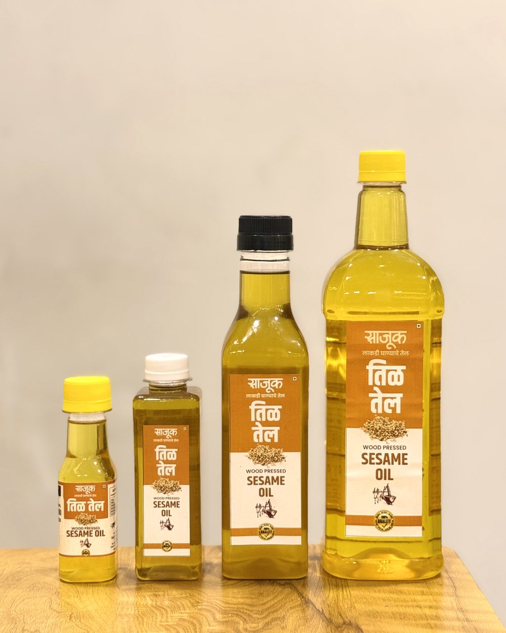 Sajook wood-pressed white sesame oil
